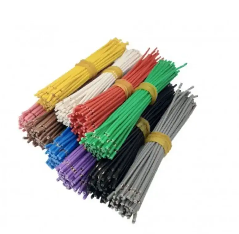 سیم افشان سایز 0.25 مشکی  15Cm دو سرلخت بسته 50تایی