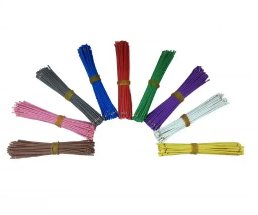 سیم افشان سایز 0.25  مشکی 10Cm دو سرلخت بسته 50تایی